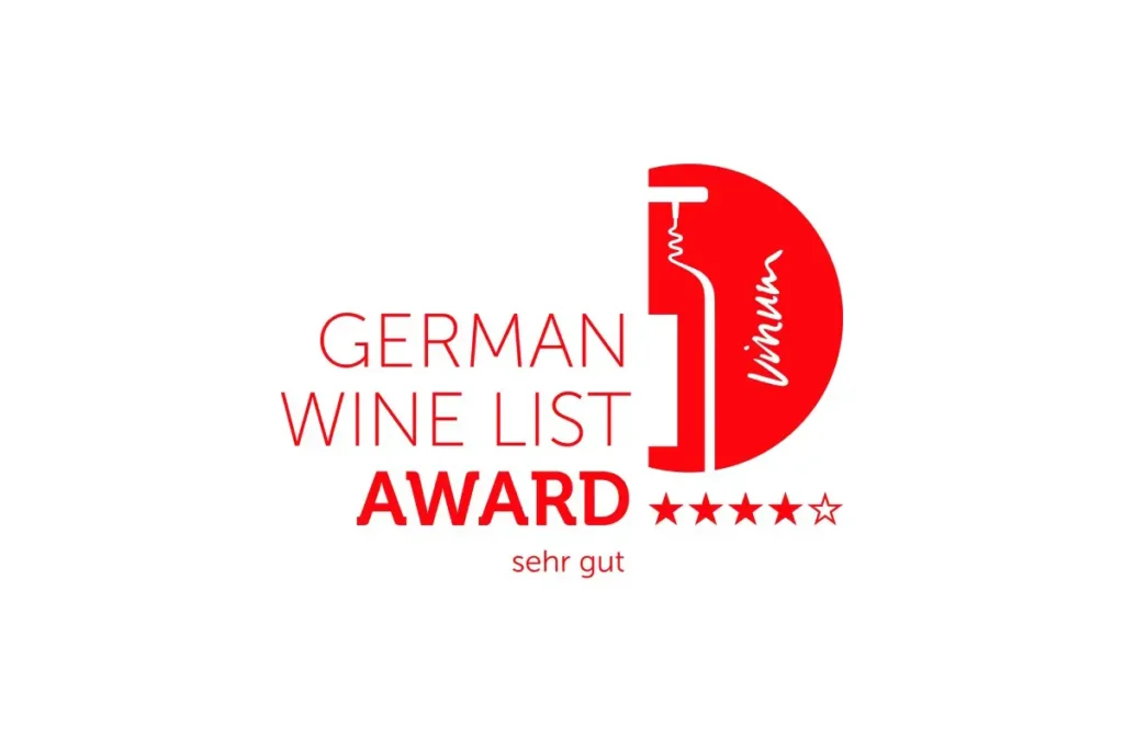 Auszeichnung für eine exzellente Weinauswahl beim German Wine List Award
