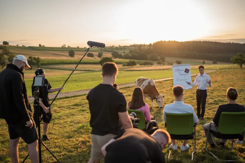 Professionelle Outdoor-Videoproduktion für den Imagefilm des DEKRA Congresshotels